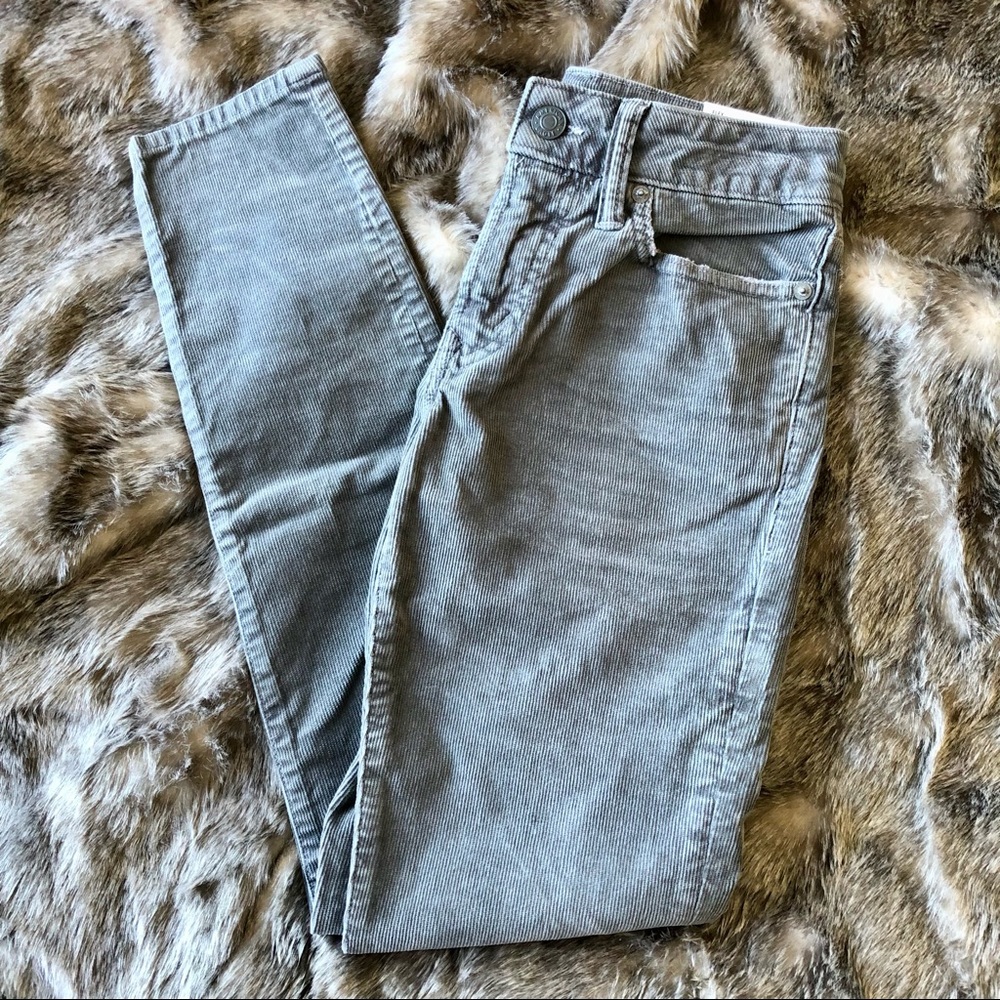 Gray AE Flex Corduroy Skinny Pants